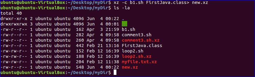 xz compression format