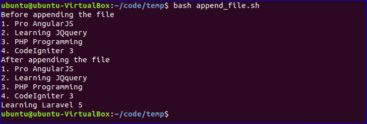grep examples in bash script