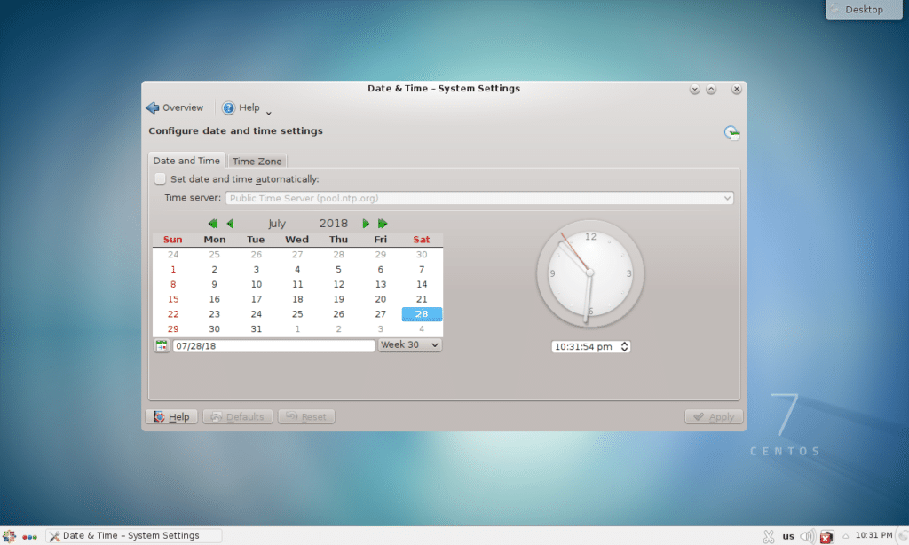 how to change timezone linux centos 7