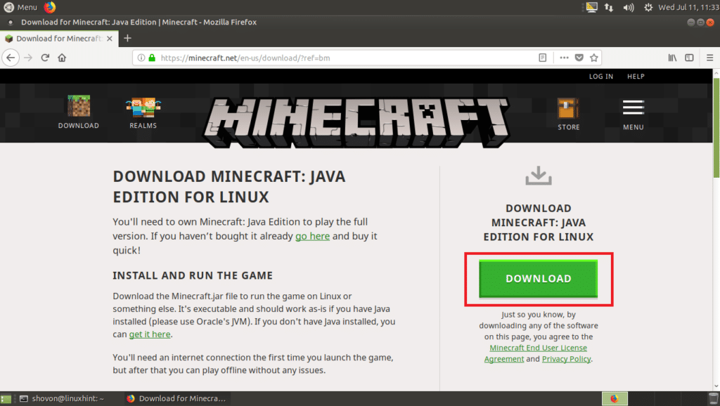 Java для minecraft. Код Minecraft: java Edition. Код на java майнкрафт. Minecraft install. Майнкрафт на линукс.