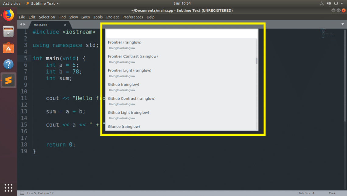 How To Use Color Schemes With Sublime Text Linux Hint