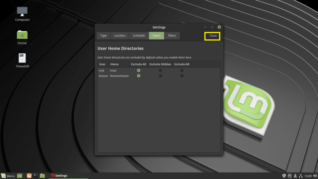 Linux mint системные. Timeshift Backup.