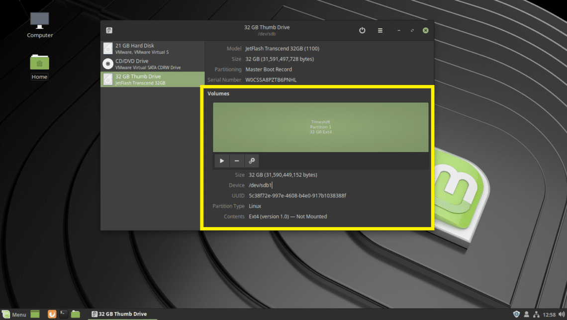 Удалить timeshift linux mint