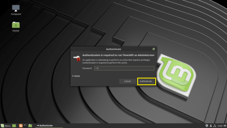 Удалить timeshift linux mint