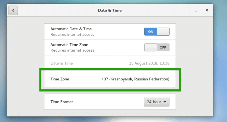 Настройка timezone centos 8