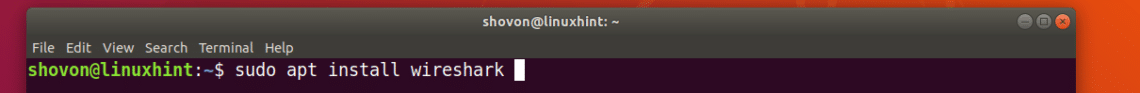 wireshark ubuntu setup