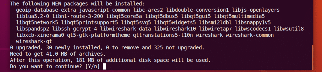 ubuntu install wireshark