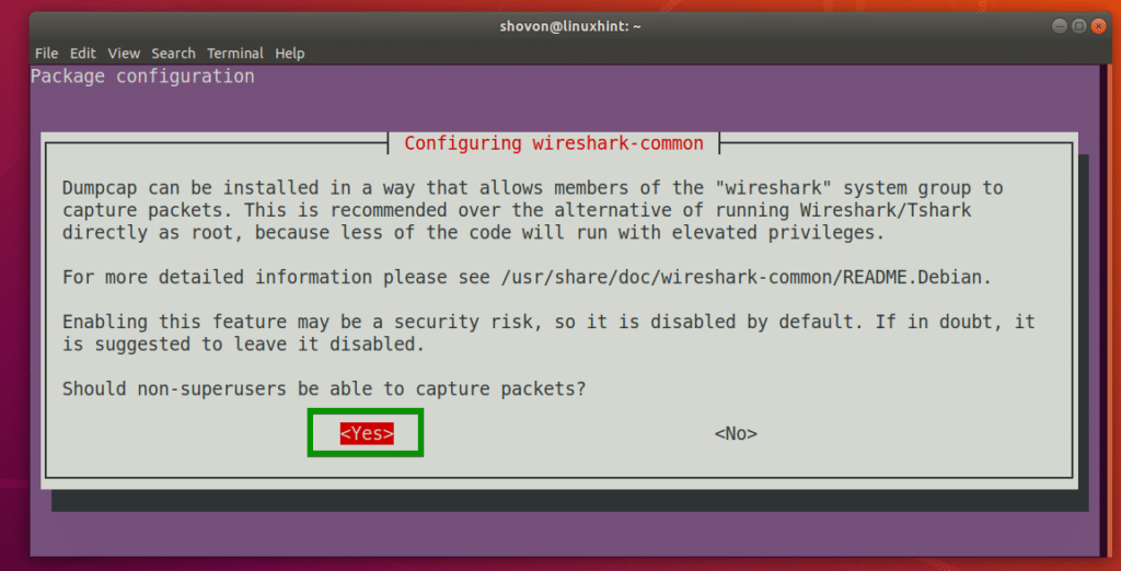 wireshark linux install