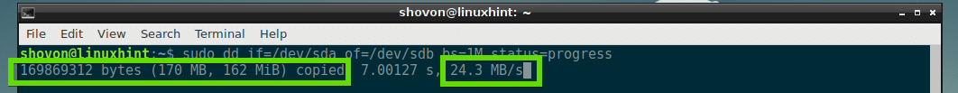 dd linux copy fast transfer