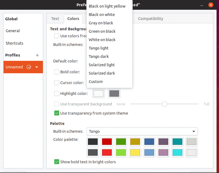 Update Ubuntu Terminal Color Scheme