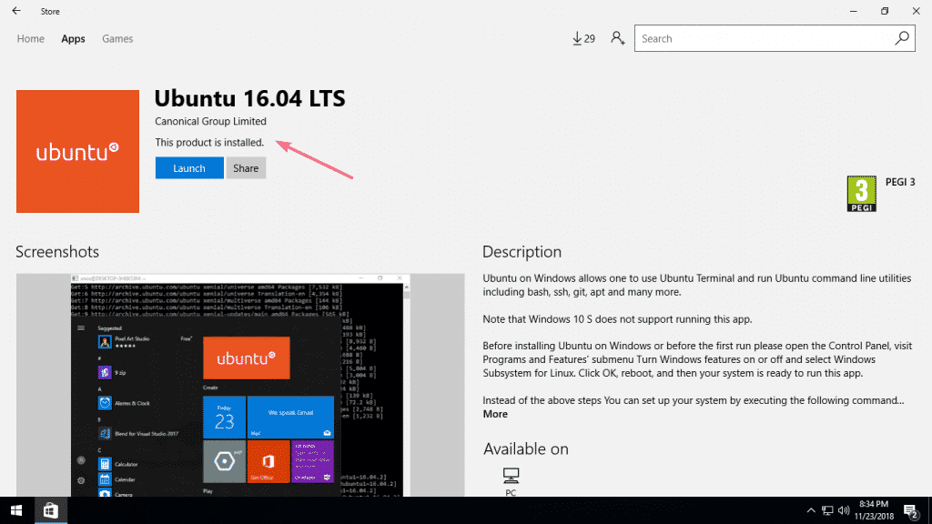 Comment installer Ubuntu sur Windows 10 WSL Linux Hint Tea