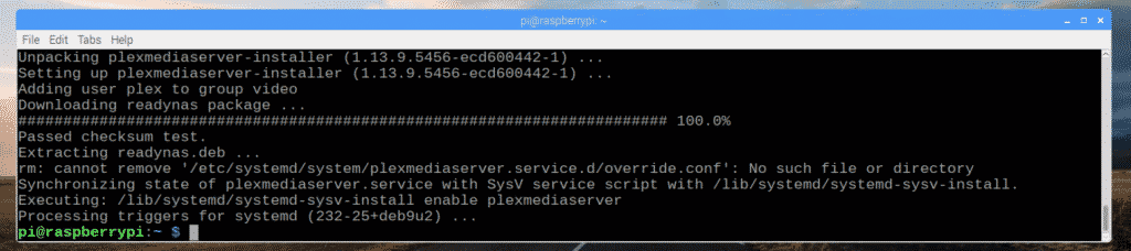 raspberry pi 3 plex media server image