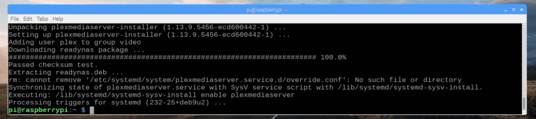 raspberry pi 3 update plex media server
