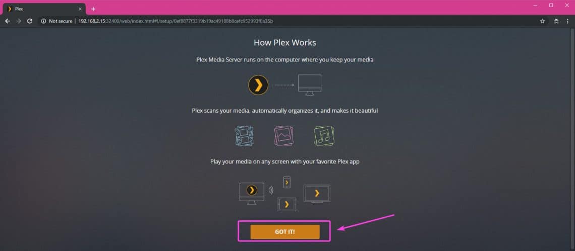 plex media server raspberry pi version command
