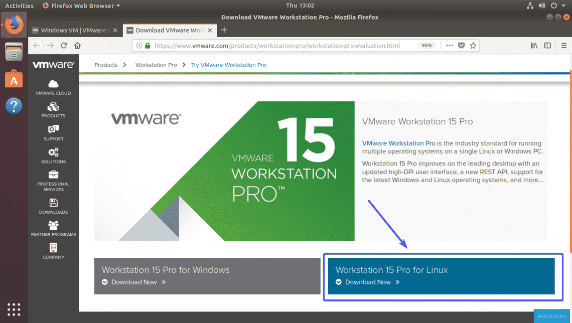 vmware workstation pro 15 download linux