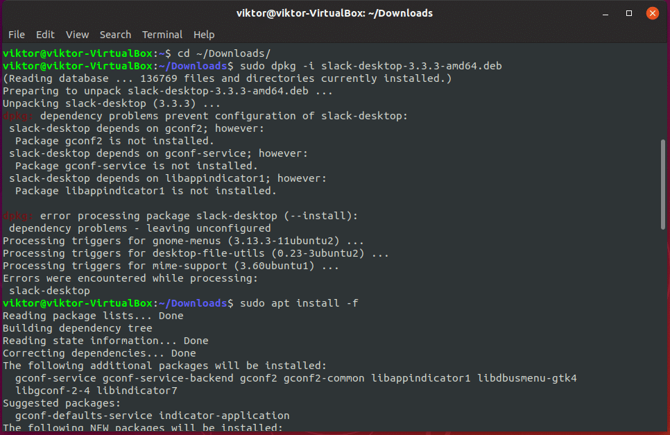 command line ubuntu slack install