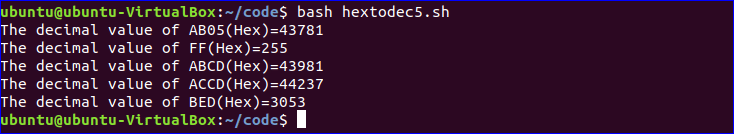 Convert Hexadecimal To Decimal In Bash Linux Hint