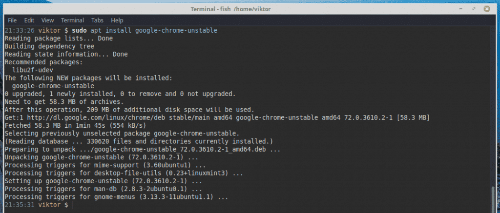 Install Google Chrome from Ubuntu PPA