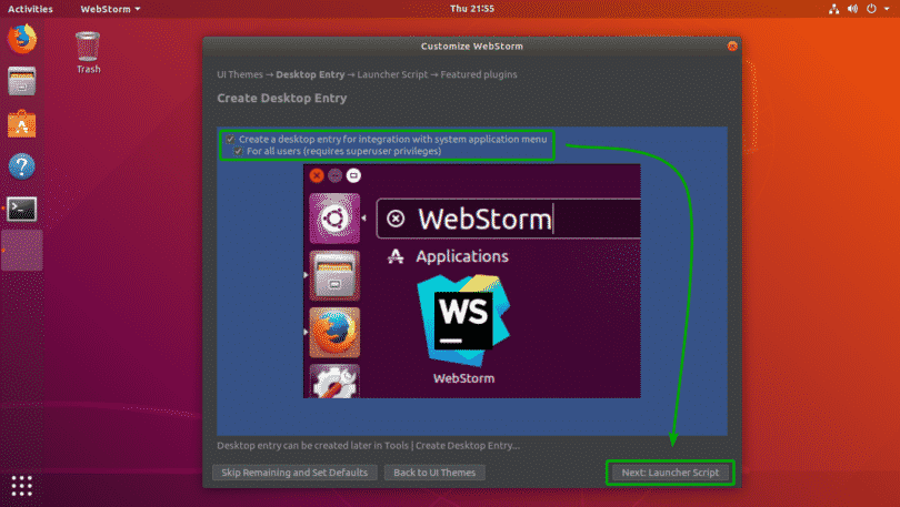 install webstorm ubuntu terminal