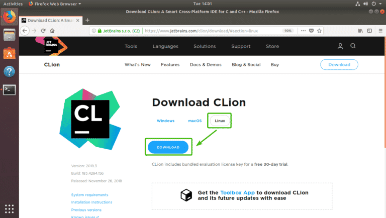 install clion ubuntu