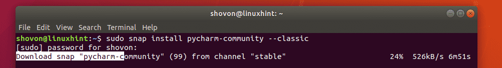 ubuntu install pycharm community