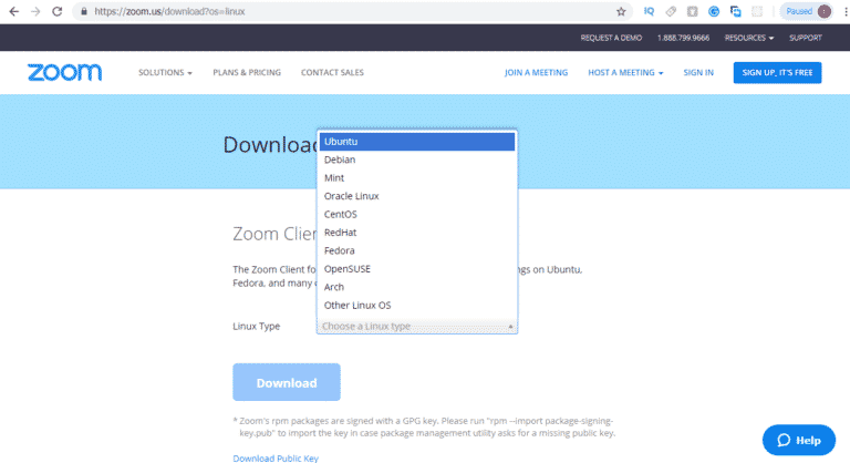 zoom download for ubuntu