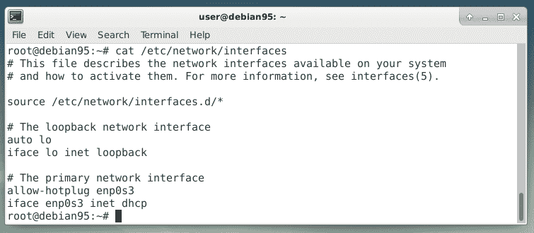 Debian Network Interface Setup