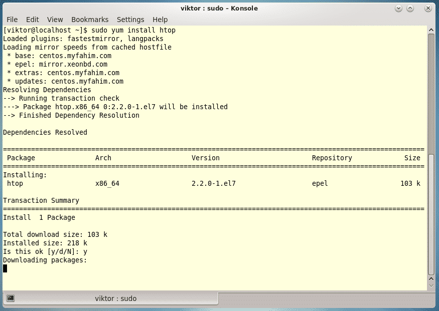 centos 6 install htop