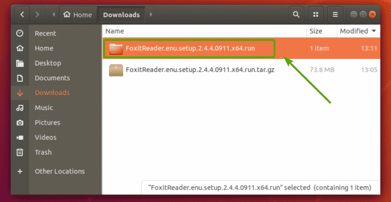 foxit reader ubuntu error file missing