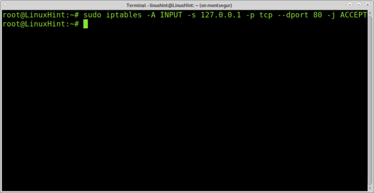 sudo iptables