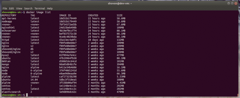 how-to-list-docker-images