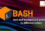 Bash text and background printing in different colors