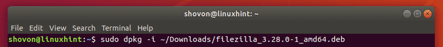 ubuntu filezilla client deb