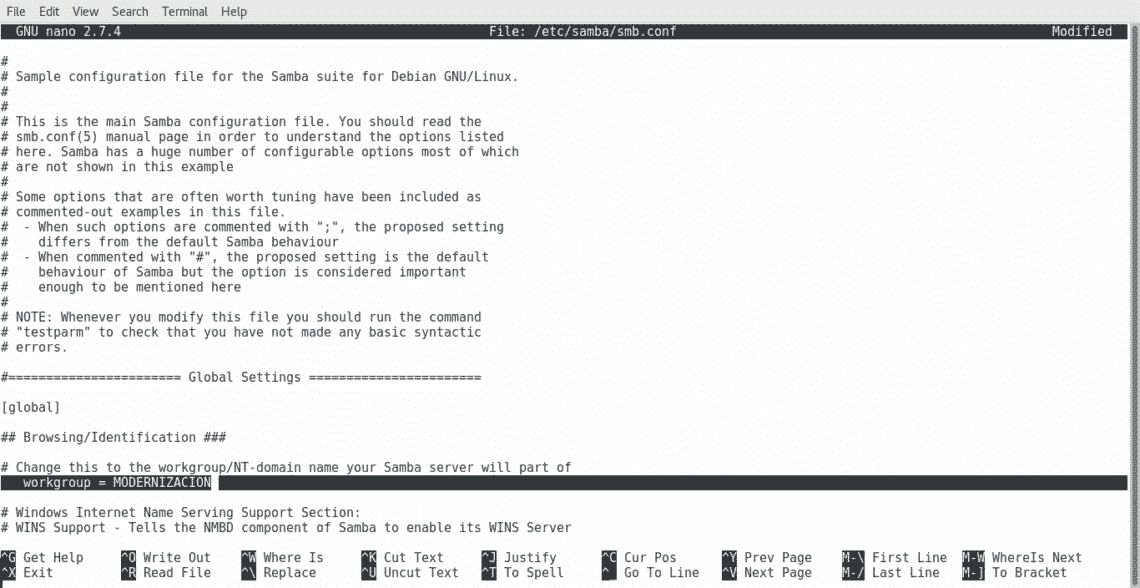 Browser id. Windows 7 enable Samba. Sudo Nano /etc/Samba/SMB.conf.