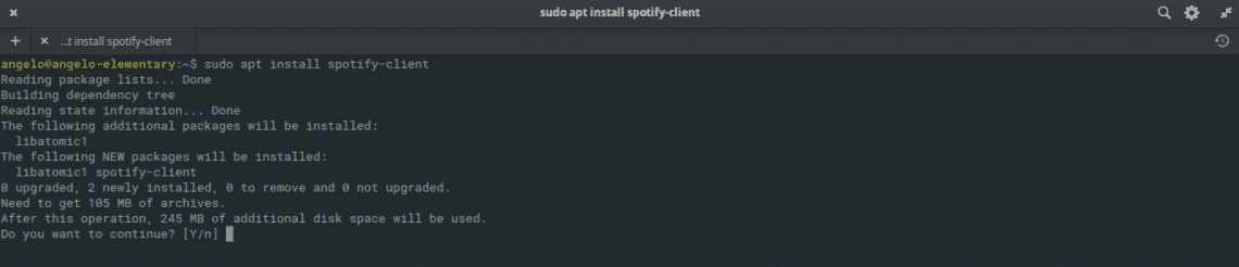 sudo install spotify