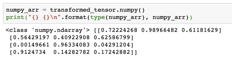 Convert numpy array to tensor