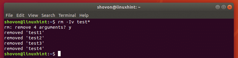 Rm Command In Linux Terminal