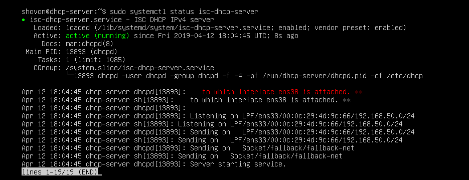 Ubuntu dhcp server настройка