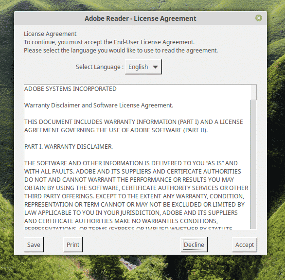 adobe pdf reader linux