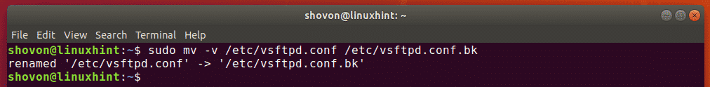 ubuntu vsftpd setup