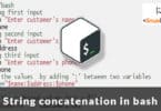 String concatenation in bash