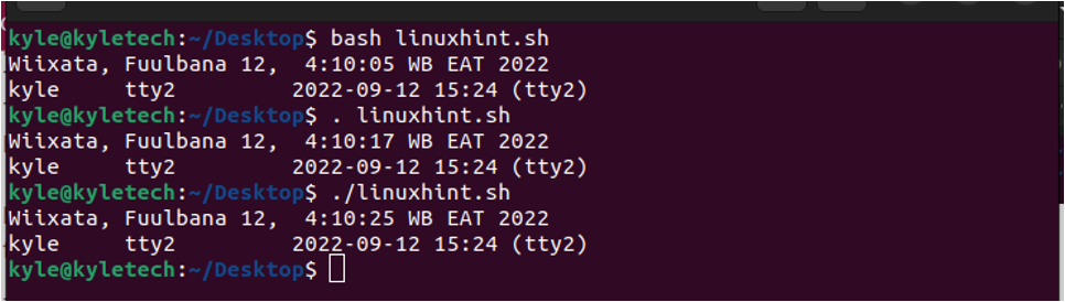 Linux Execute Shell Script From Script