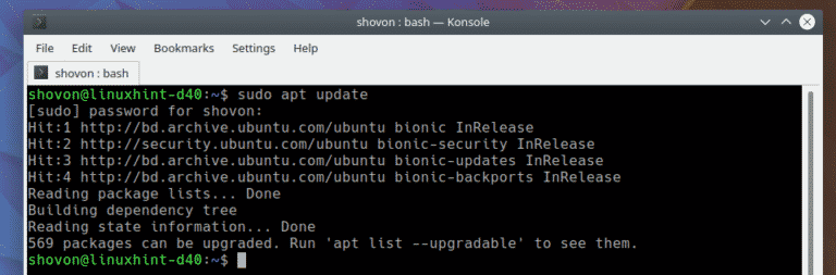 Run apt update