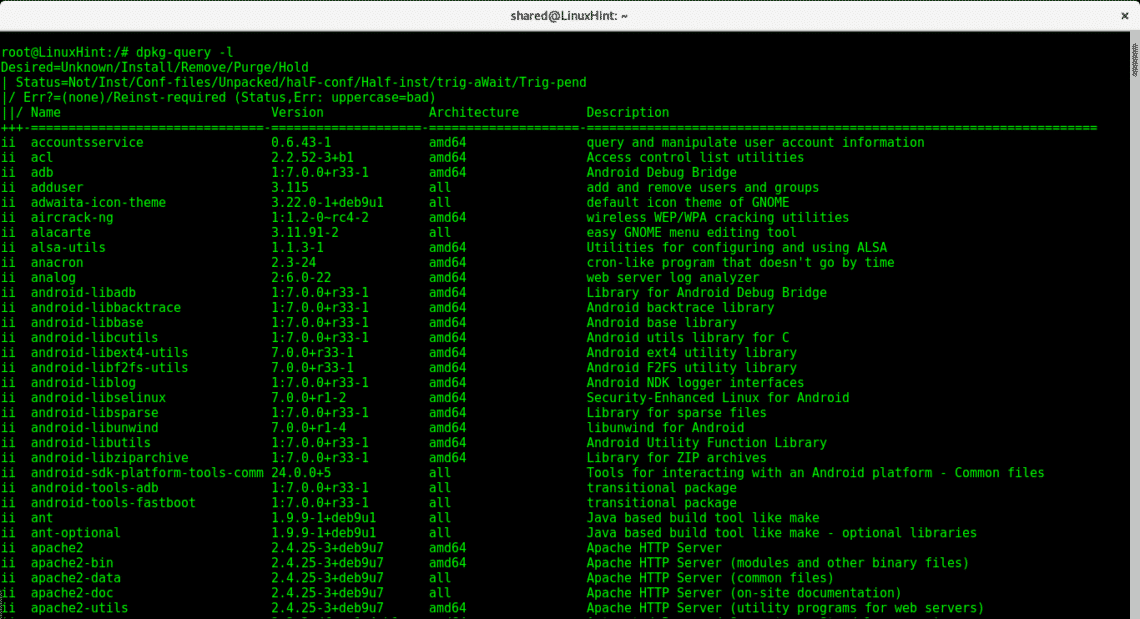 List All Installed Packages On Debian Linux Hint