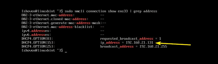 linux ip get mac address