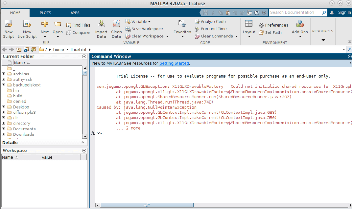 change matlab hotkeys linux