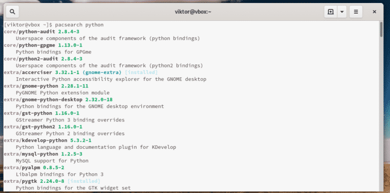 Pacman Python. Bind в питоне. KDEVELOP Python.