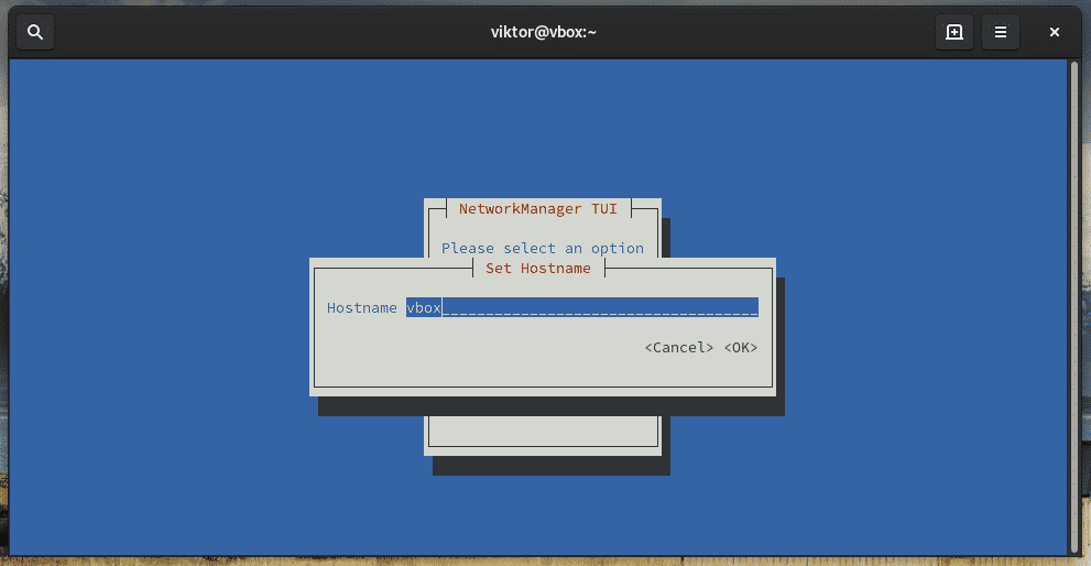 Network Manager TUI. Как установить имя Хоста в archlinux. Shinobi Linux NVR.