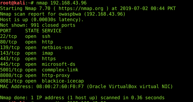 Nmap kali