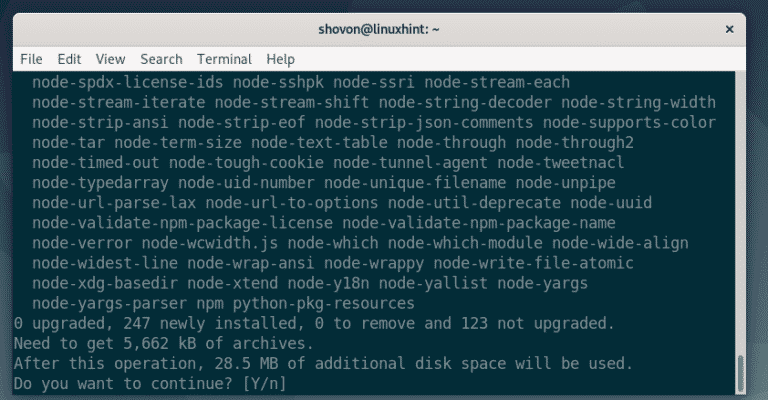 install latest nodejs debian